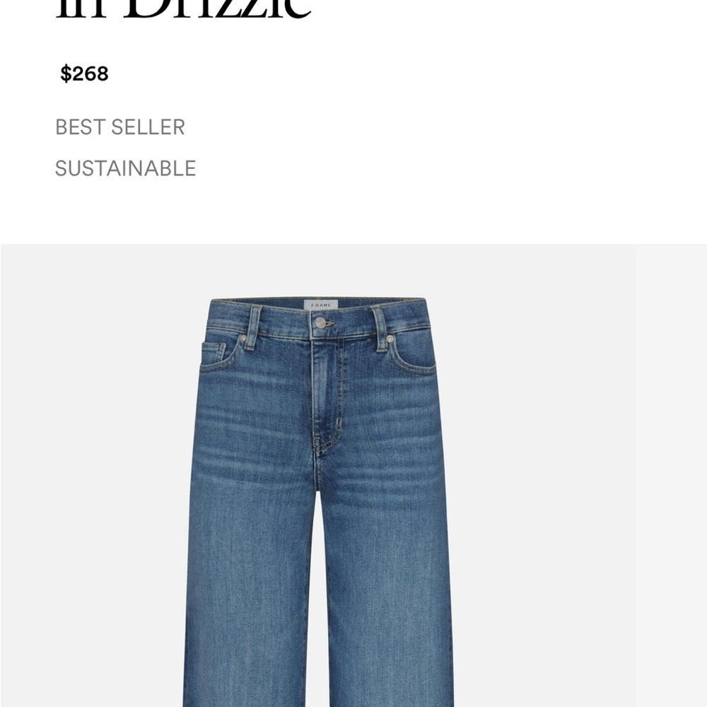 Frame Denim Le Slim Palazzo Drizzle 27